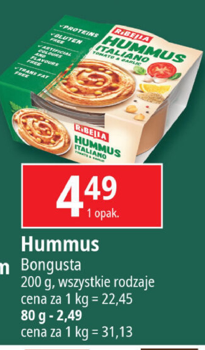 Hummus italiano Ribella promocja