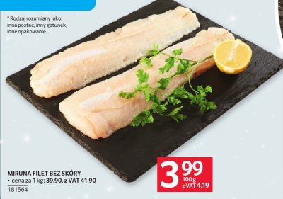 Miruna filet bez skóry promocja w Selgros