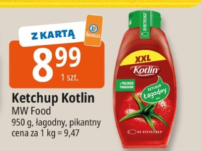 Ketchup Kotlin MW Food promocja w Leclerc
