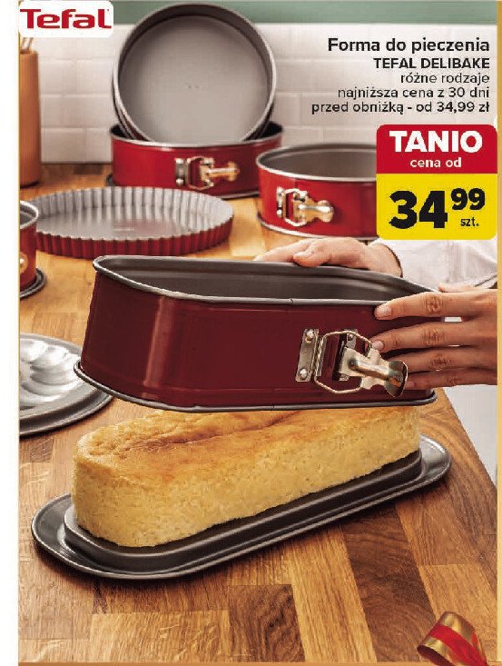 Forma do pieczenia okrągła delibake 20 cm Tefal promocja w Carrefour