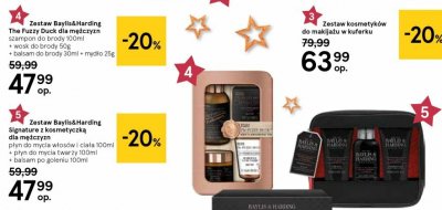 Zestaw signature z kosmetyczką: płyn do mycia włosów i ciała 100 ml + płyn do mycia twarzy 100 ml + balsam po goleniu 100 ml Baylis & harding promocja