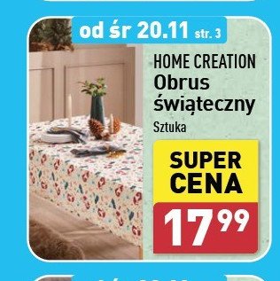 Obrus świąteczny prostokątny 140 x 240 cm Home creation promocja w Aldi