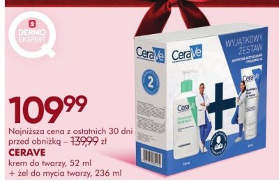Krem CERAVE do twarzy, 52 ml + żel do mycia twarzy, 236 ml promocja w Super-Pharm