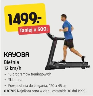 Bieżnia Kayoba 12 km/h promocja w Jula