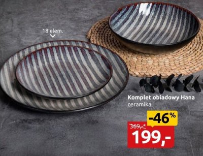Komplet obiadowy Hana ceramika promocja w Black Red White