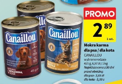 Mokra karma dla psa/dla kota Canaillou wybrane rodzaje promocja w Intermarche