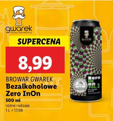 Piwo zero in on vol. 3 Gwarek promocja w Lidl