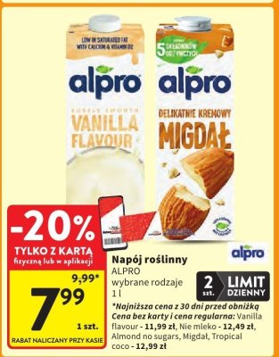 Napój roślinny Vanilla Flavour promocja w Intermarche
