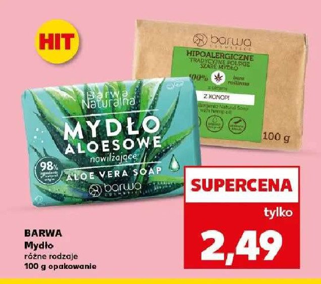 Mydło aloesowe Barwa naturalna promocja
