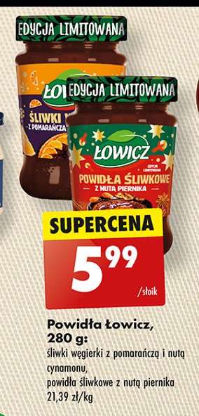 Śliwki węgierki z pomarańczą i goździkami Łowicz promocja