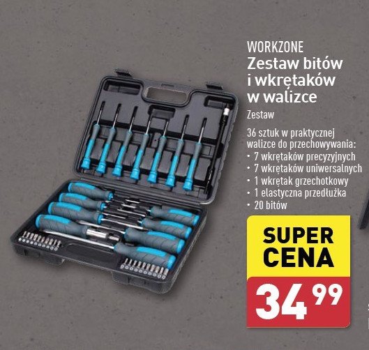 Zestaw wkrętaków i bitów Work zone promocja