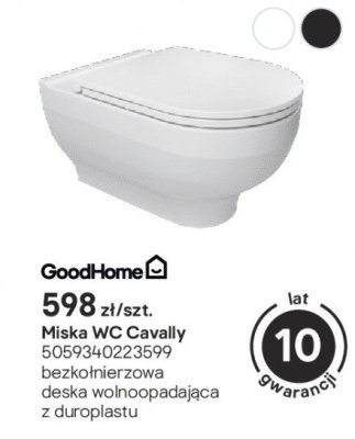 Miska WC Cavally GoodHome bezkołnierzowa deska wolnoopadająca z duroplastu promocja w Castorama