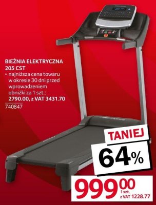 Bieżnia elektryczna 205 CST promocja w Selgros