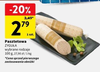 Pasztetowa ŻYGUŁA wybrane rodzaje promocja w Intermarche