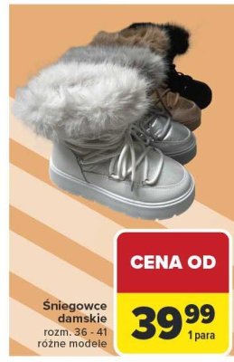 Śniegowce damskie rozm. 36 - 41 różne modele promocja w Carrefour