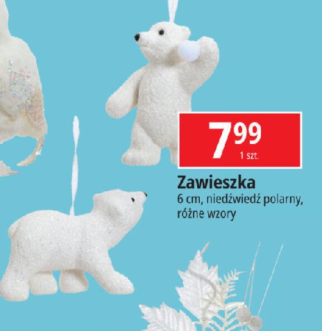 Zawieszka miś polarny 6 cm promocja w Leclerc