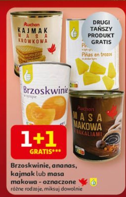 Brzoskwinie, ananas, kajmak lub masa makowa - oznaczone różne rodzaje, miksuj dowolnie promocja w Auchan