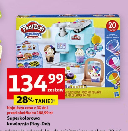 Ciastolina superkolrowa kawiarnia Play-doh promocja w Auchan