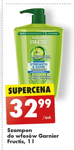 Szampon do włosów z odżywką 2w1 GARNIER FRUCTIS STRENGHT & SHINE promocja w Biedronka