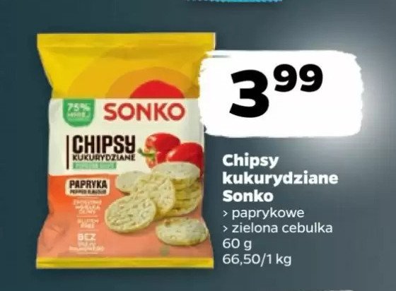 Chipsy kukurydziane papryka Sonko promocja