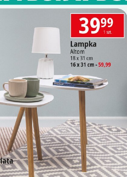 Lampka 18 x 31 cm Altom promocja w Leclerc