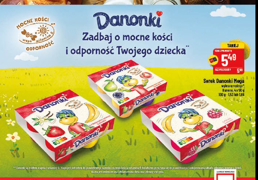 Serek jagoda-gruszka Danone danonki promocja