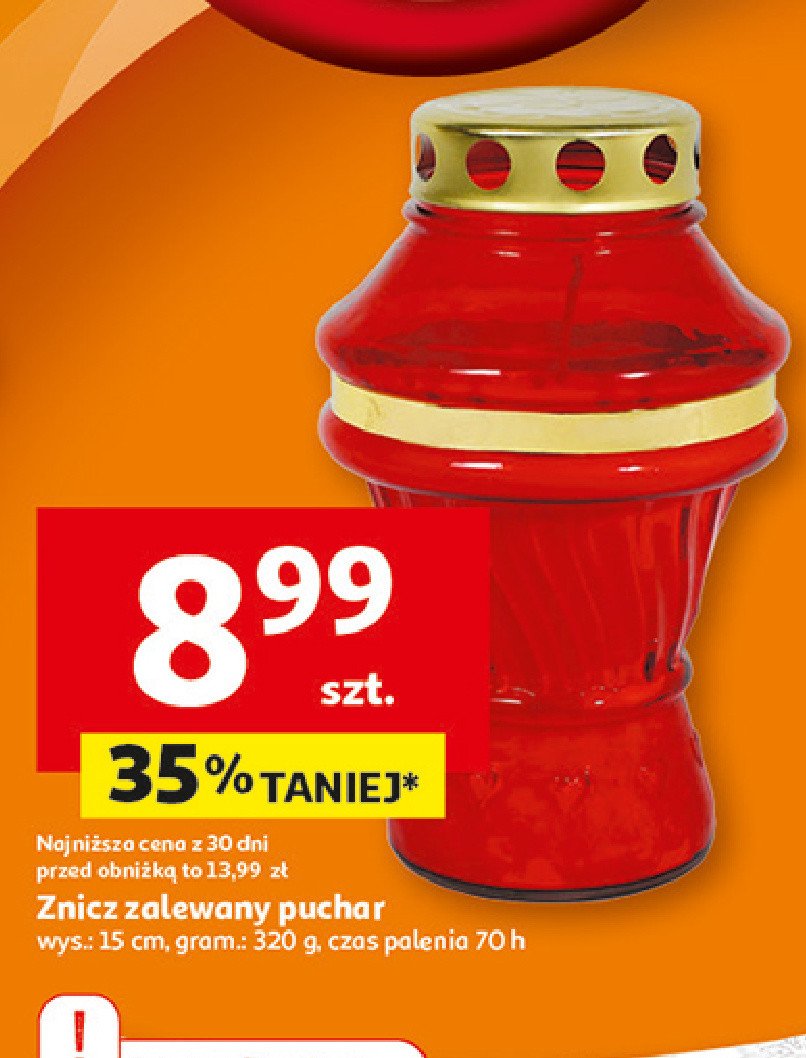 Znicz zalewany puchar 70h promocja