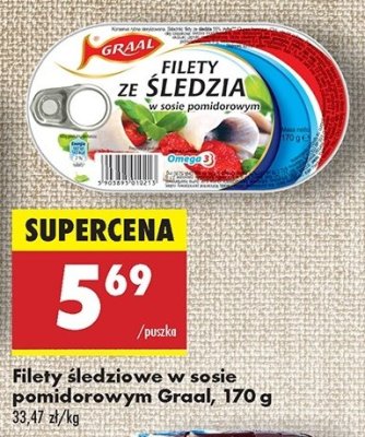 Filety śledziowe w sosie pomidorowym Graal promocja