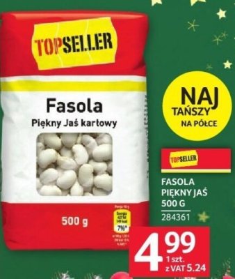 Fasola piękny jaś Topseller 500g promocja w Selgros
