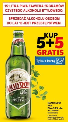 Piwo Namysłów Pils 5,8% alk. promocja w Kaufland