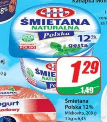 Śmietana polska 12 % Mlekovita promocja