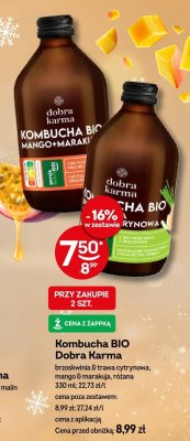 Kombucha BIO Dobra Karma mango & marakuja promocja w Żabka