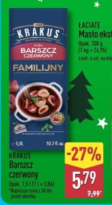 Barszcz czerwony KRAKUS promocja w Aldi
