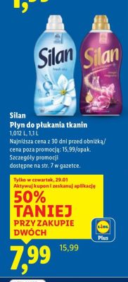 Płyn do płukania tkanin Silan 1,02 L, 1,1 L promocja w Lidl