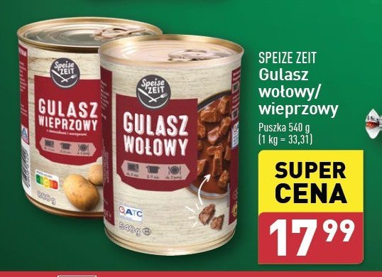 Gulasz wieprzowy Speise zeit promocja