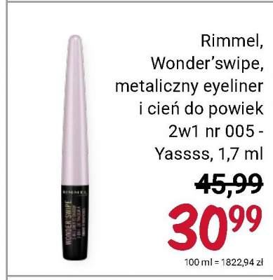 Eyeliner + cień 2w1 nr 005 Rimmel wonder'swipe promocja