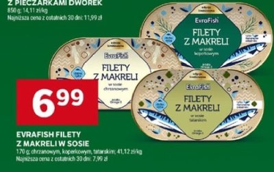 Filety z makreli w sosie EvraFish promocja w Stokrotka