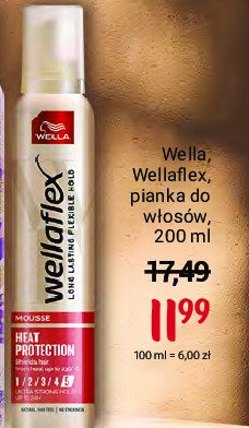Pianka do włosów heat creations Wellaflex promocja