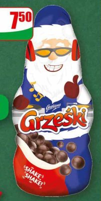 Czekolada Figurka Mikołaj z drażami Grześki promocja w Dino