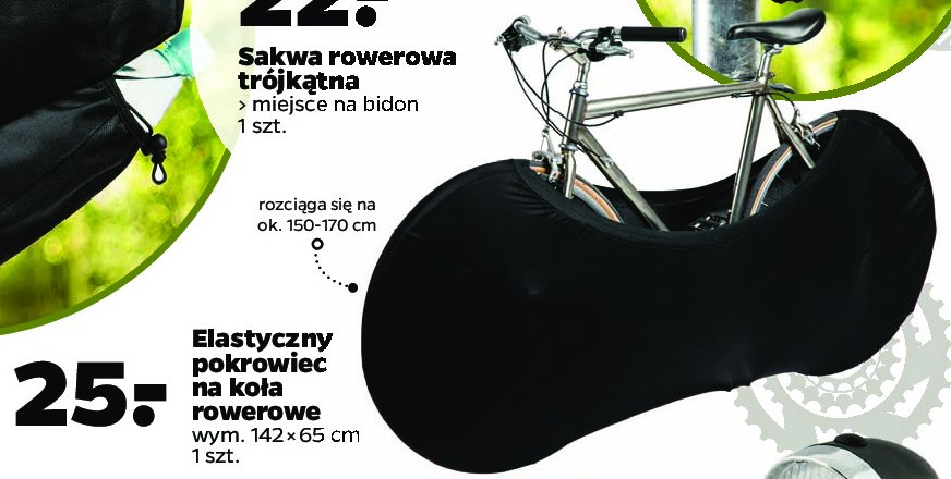 Pokrowiec elastyczny na koła rowerowe 142 x 65 cm promocje