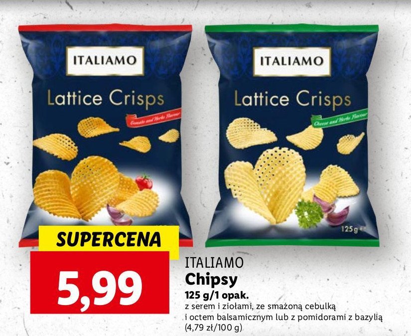 Chipsy w stylu włoskim Italiamo promocja