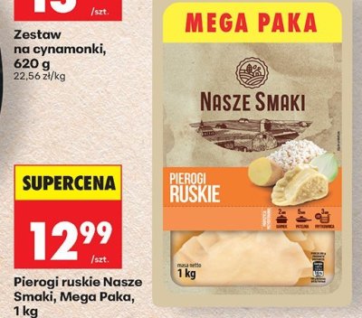 Pierogi ruskie Nasze Smaki, Mega Paka, 1 kg promocja w Biedronka