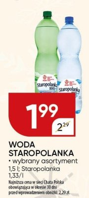 Woda Staropolanka wybrany asortyment promocja w Chata Polska