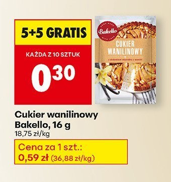 Cukier wanilinowy Bakalito promocja w Biedronka