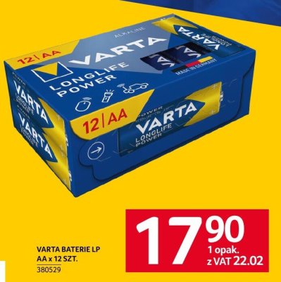 Baterie Varta Longlife Power AA 12 szt. promocja w Selgros