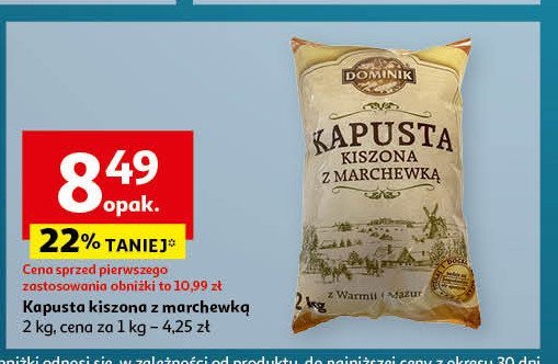 Kapusta kiszona z marchewką Dominik promocja