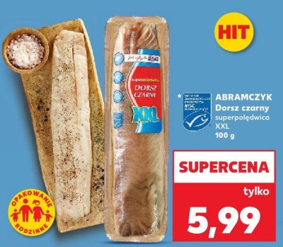 Dorsz czarny superpolędwica XXL promocja w Kaufland