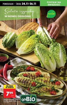 Sałata rzymska mini Go Bio promocja w Biedronka