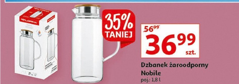 Dzbanek żaroodporny nobile 1.8l Florina (florentyna) promocja w Black Red White
