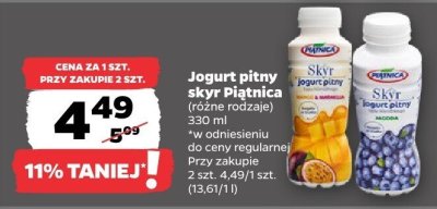 Jogurt pitny Skyr, różne rodzaje promocja w Netto